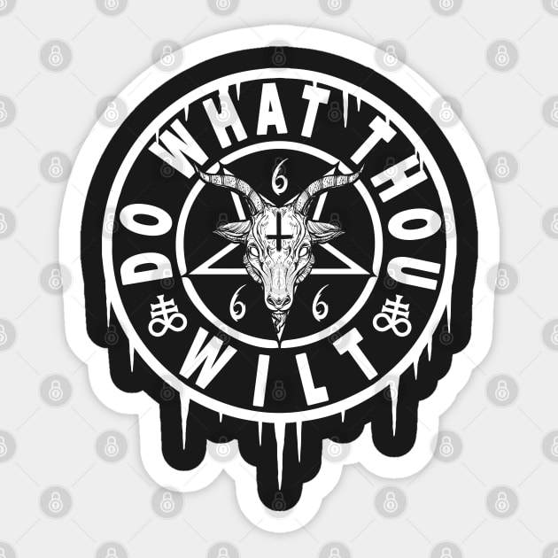 DO WHAT THOU WILT - OCCULT BAPHOMET Sticker by Tshirt Samurai